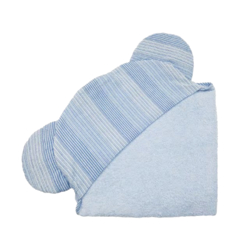 Toalha de banho Teddy azul da Pim Pam  Pum 