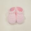 Sapatinhos tricô para bebé rosa