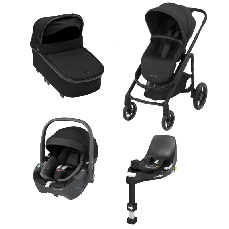 Plaza Plus, Pebble 360º e Familyfix 360º Essential Black da Maxi Cosi 1