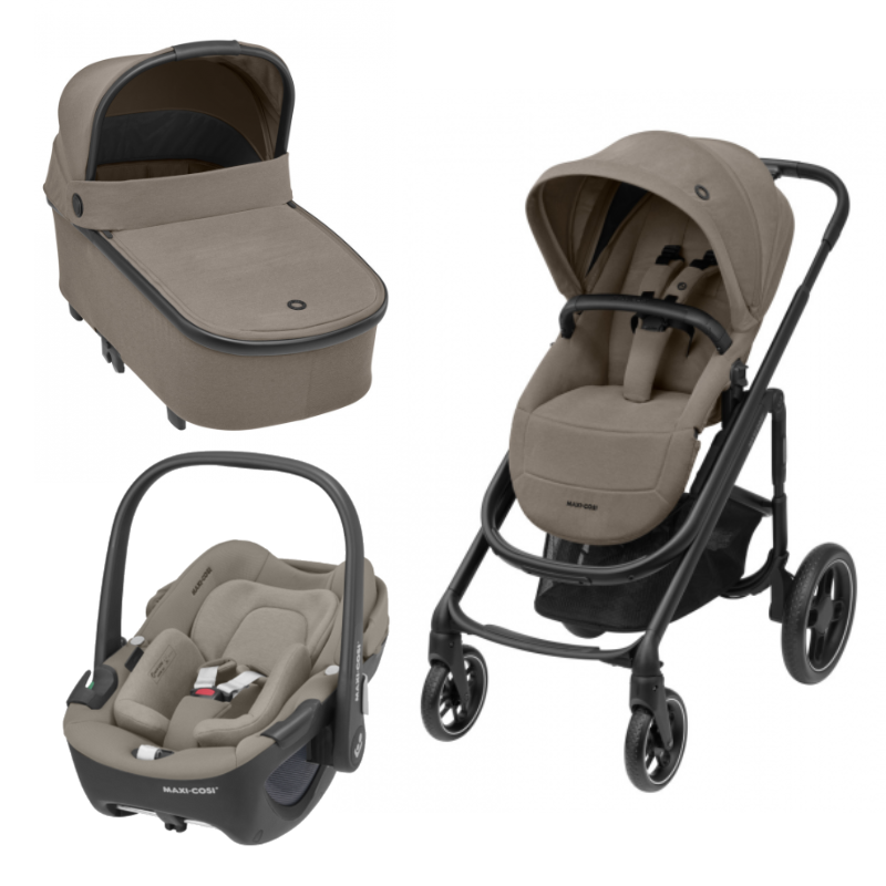 Trio Plaza Plus Luxe e Pebble 360º Luxe Twillic Truffle da Maxi Cosi 1