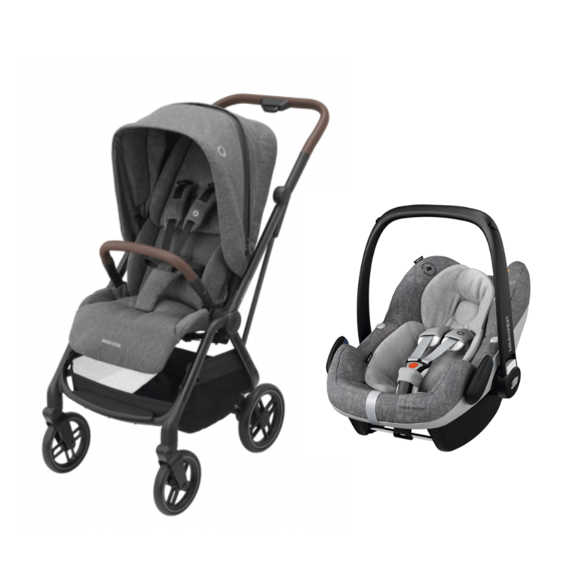 Duo carrinho Leona 2 e cadeira auto i-Size Pebble Pro da Maxi Cosi