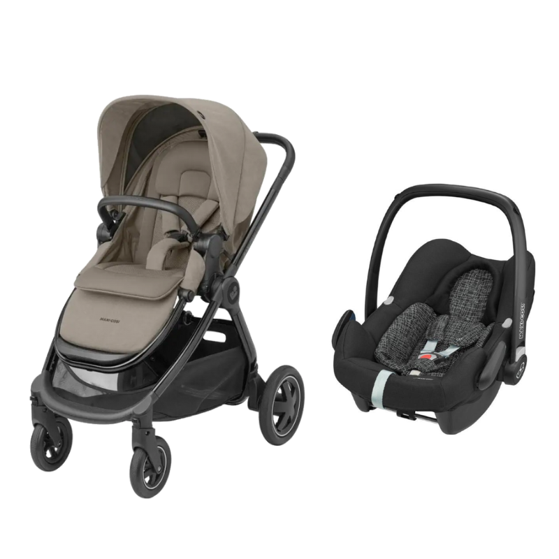 Adorra 2 Luxe Twillic Truffle e Rock Blackgrid da Maxi Cosi