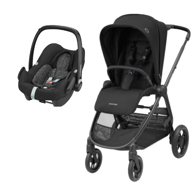 Carrinho Street e cadeira auto i-Size Rock da Maxi Cosi