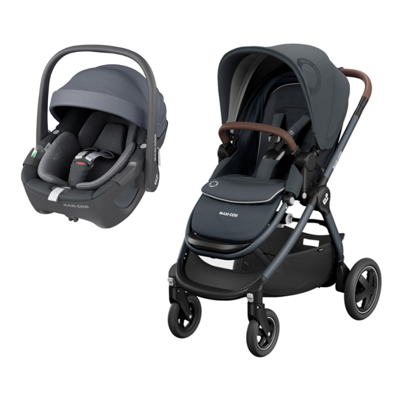 Duo carrinho Adorra e cadeira auto Pebble 360º Essential Graphite da Maxi Cosi