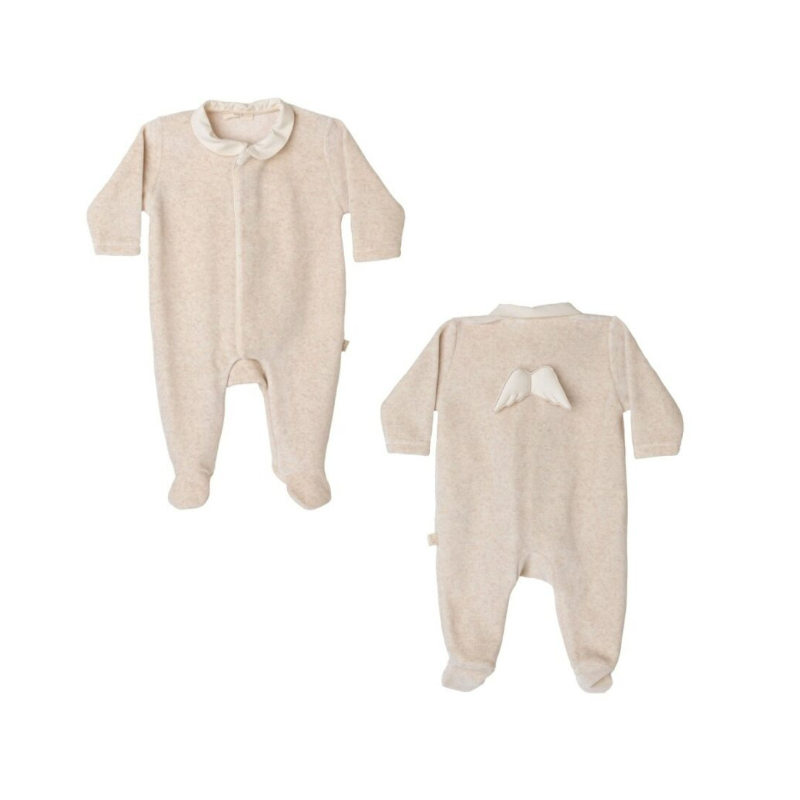 Babygrow Algodão Laminado Bege Angel Da Baby Gi 1