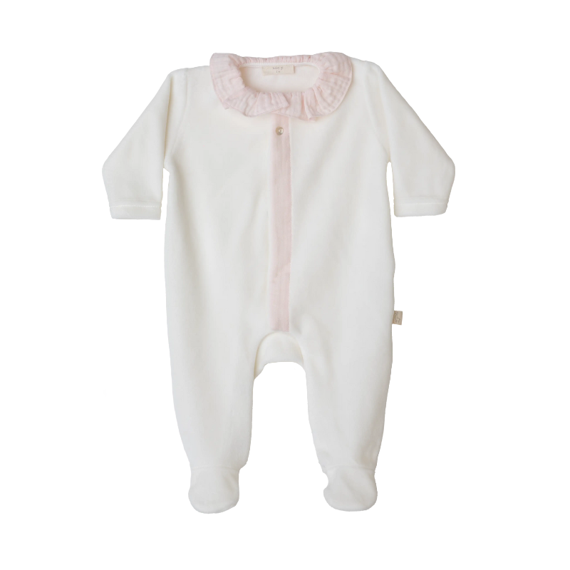 Babygrow Peach com gola de folho da Baby Gi