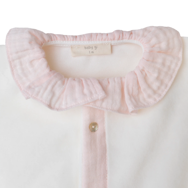 Babygrow Peach com gola de folho da Baby Gi 2