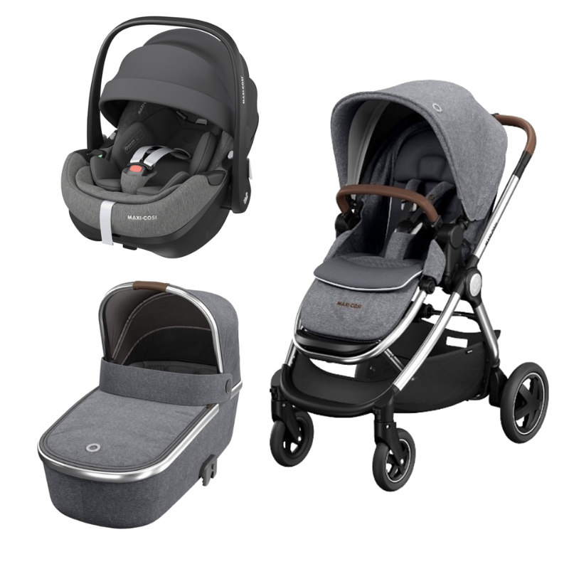 Adorra Luxe, Pebble 360º Pro e Oria Luxe Twillic Grey /Select Grey da Maxi Cosi