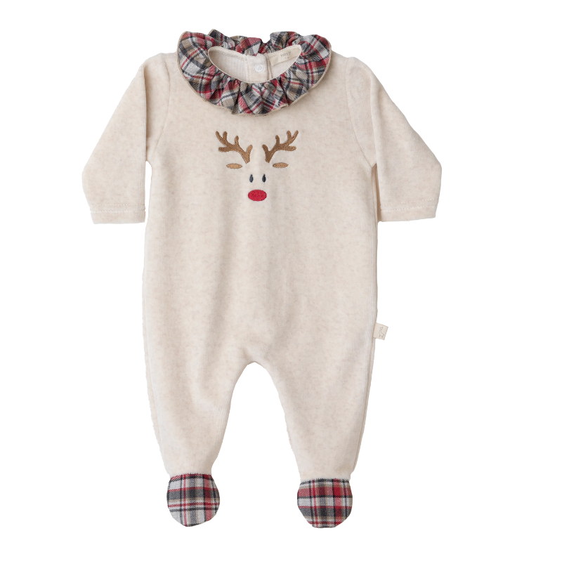 Babygrow laminado Wood com gola folho estampada da Baby Gi 