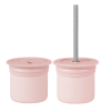 Copo Sip + Snack pinky pink powder grey da Minikoioi