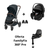 Campanha Oxford Graphite Pebble 360º Pro black adaptadores e Base FamilyFix 360º Pro