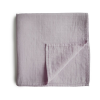 Musselina Solid Soft Mauve 120cm x 120cm da Mushie 1