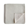 Musselina Sage Stripe 120cm x 120cm da Mushie 1