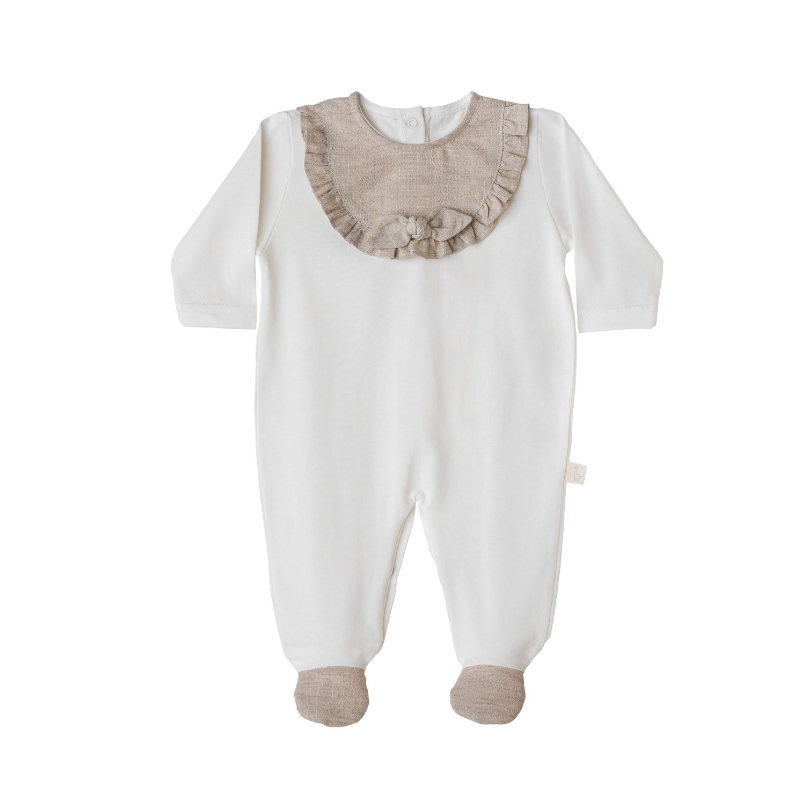 Babygrow com Laço Fresh Pérola/Bege da Baby Gi