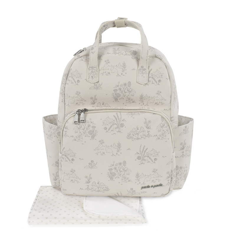 Mochila para bebé Toile de Jouy Cream da Pasito a Pasito 2