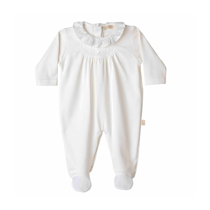 Babygrow com Folho Pure Branco da Baby Gi