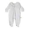 Babygrow algodão com piquet branco da Baby Gi 1