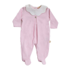 Babygrow de algodão rosa com Piquet da Baby Gi 1