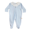 Babygrow de algodão azul com piquet da Baby Gi 1