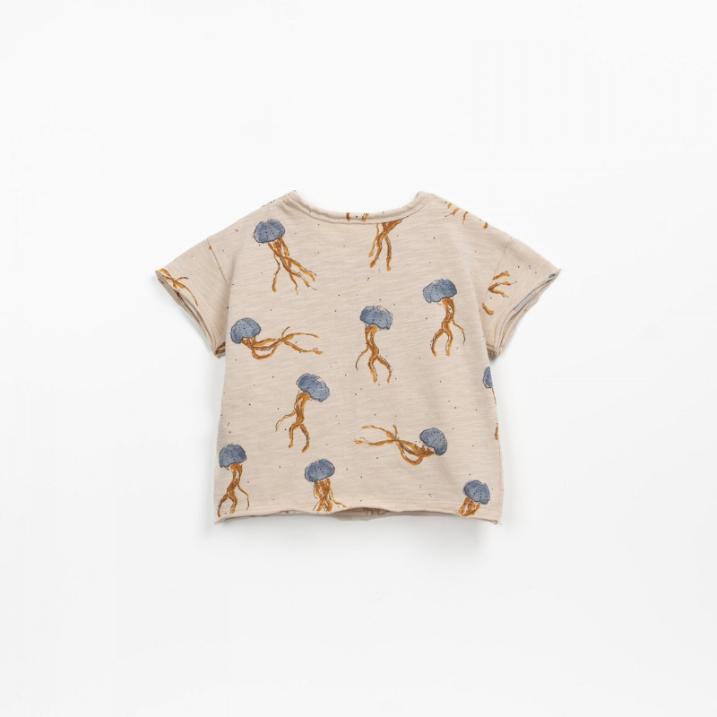 T-shirt Bege com Alforrecas da Play Up 2