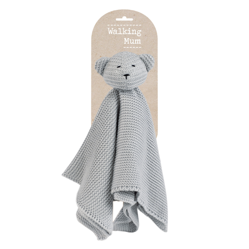 Doudou Urso de Malha Cinza da Walking Mum