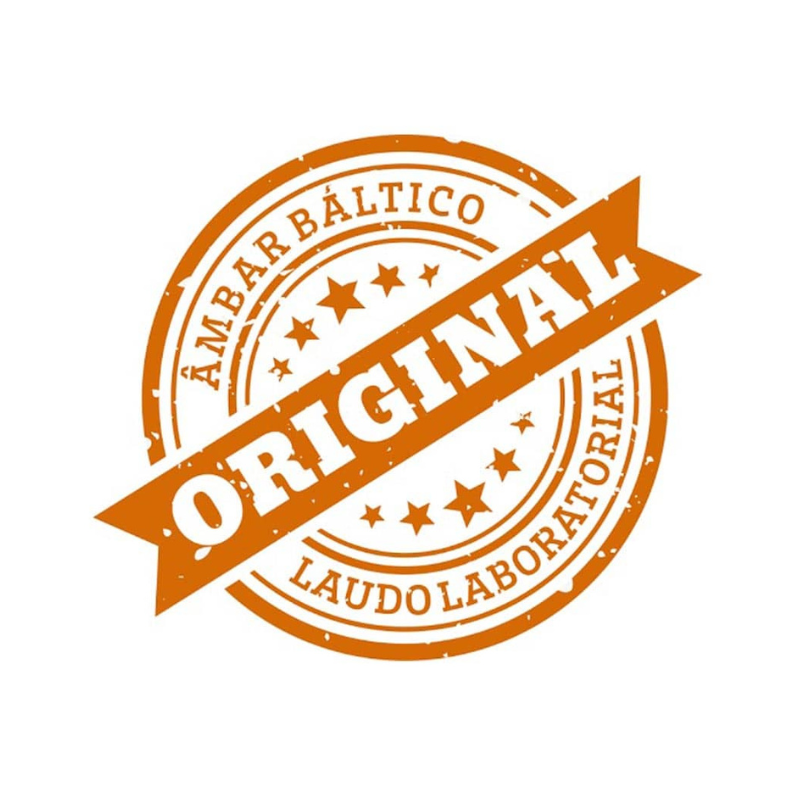 Colar âmbar para bebé Mel e cognac polido de Âmbar Báltico 2