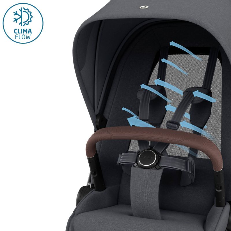 Conjunto carrinho Fame e cadeira auto Pebble 360º Pro ² Twillic Graphite da Maxi Cosi 2