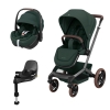 Carrinho Fame Pebble 360º Pro 2 Twillic Green e familyfix 360 Pro da Maxi Cosi 1