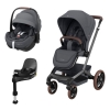 Carrinho Fame Pebble 360º Pro 2 Twillic Graphite e familyfix 360 Pro da Maxi Cosi 1