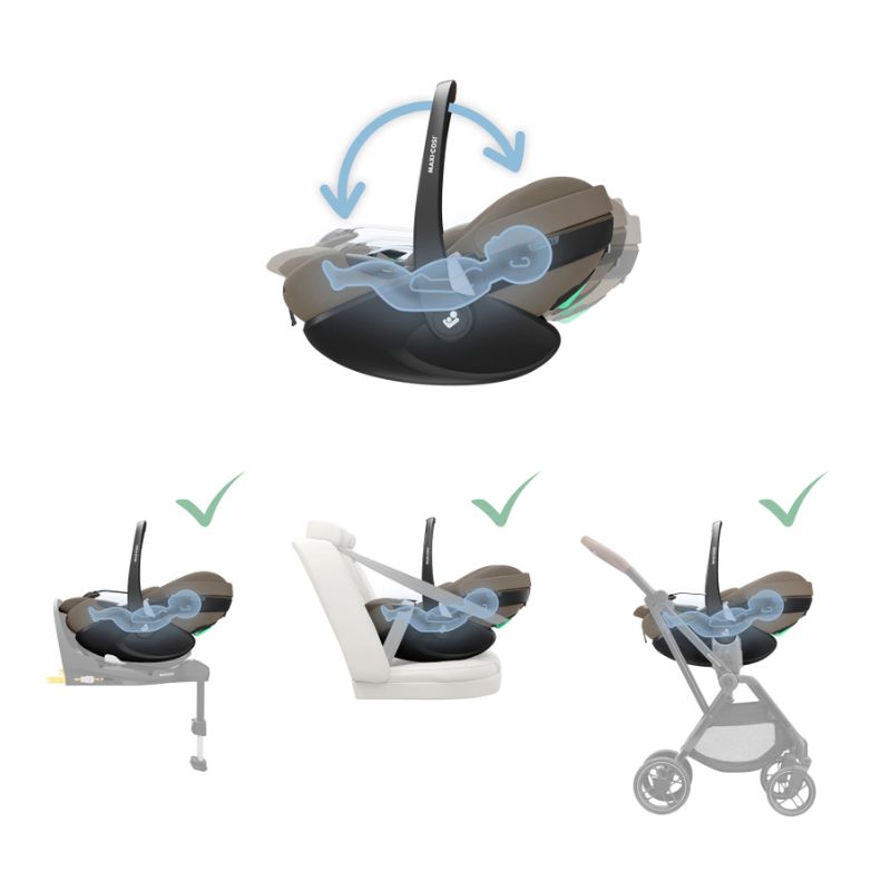 Carrinho Fame Pebble 360º Pro 2 Twillic Truffle e familyfix 360 Pro da Maxi Cosi 4