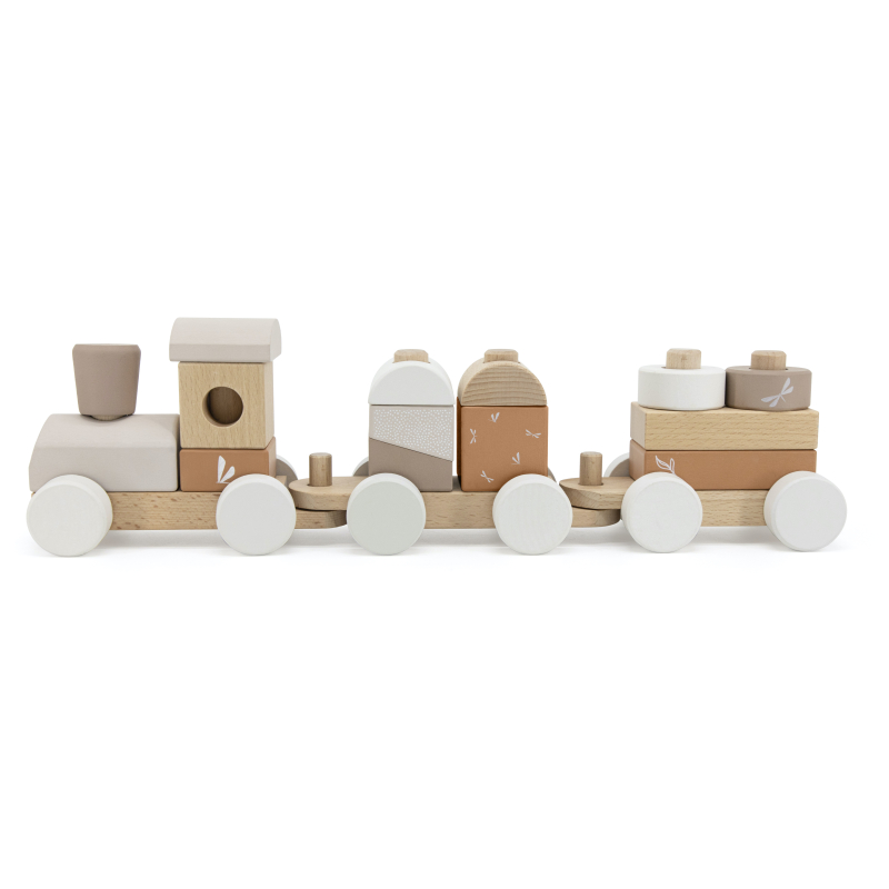 Comboio de madeira com blocos empilháveis Nougat da Label Label 3