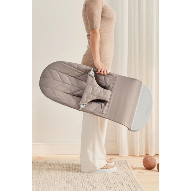 Espreguiçadeira Bliss Sand Grey Woven Petal Da Babybjorn 5