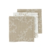 pack de 3 musselinas bege e branco da Meyco Baby 1