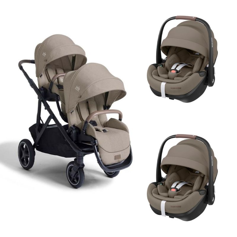 Carrinho duplo Versiti da Joie  com pebble  360º Pro da Maxi Cosi