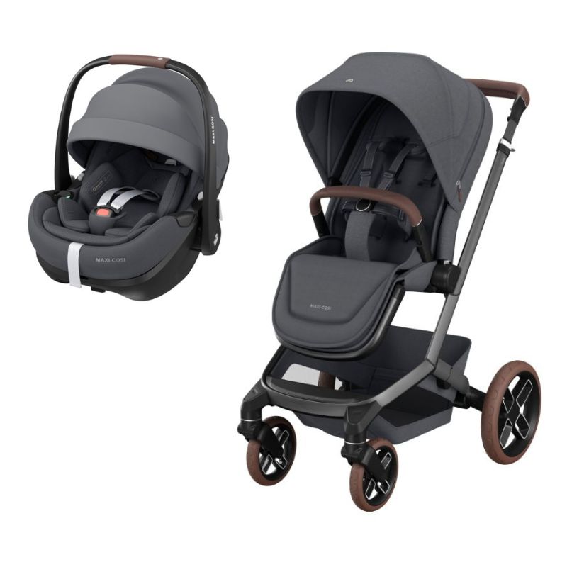 Carrinho Fame + alcofa + Pebble 360º Pro 2 Twillic Graphite da Maxi Cosi 4