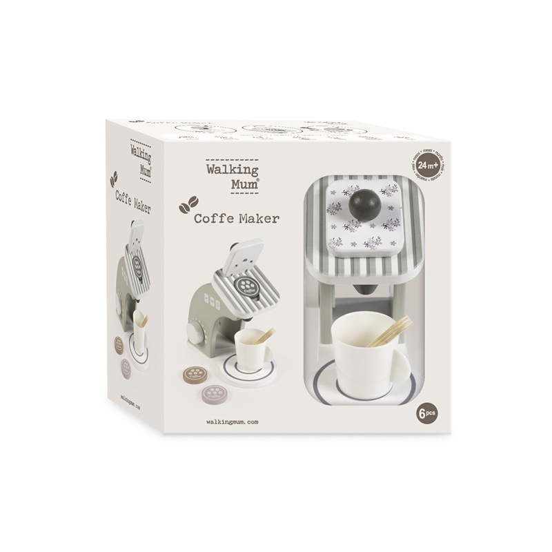 Cafeteira de Madeira Botton Verde da Walking Mum 7