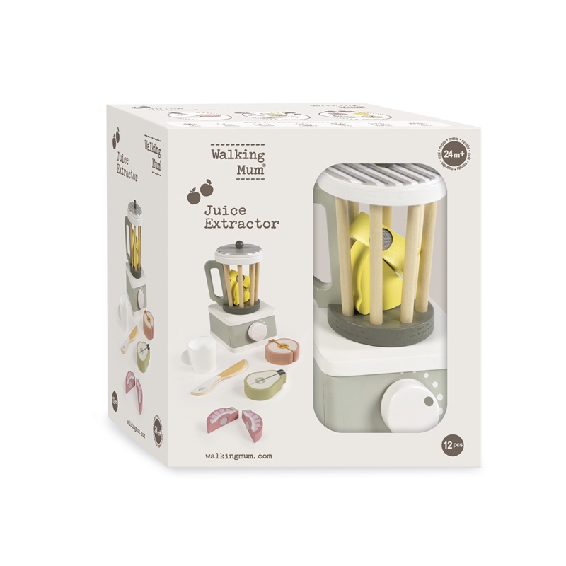 Liquidificadora de Madeira Botton Verde da Walking Mum 8