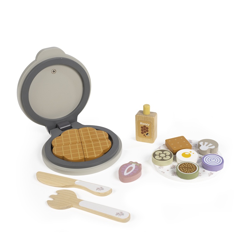 Máquina de Waffles de Madeira Botton Verde da Walking Mum 2 Máquina de Waffles de Madeira Botton Verde da Walking Mum 2