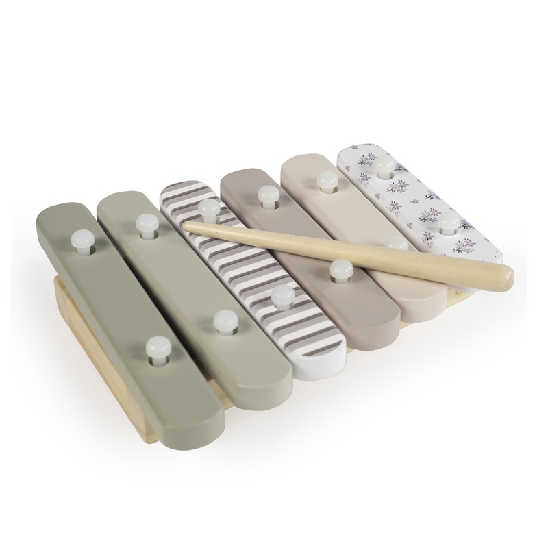 Conjunto de Instrumentos Musicais de Madeira Botton Verde da Walking Mum 3