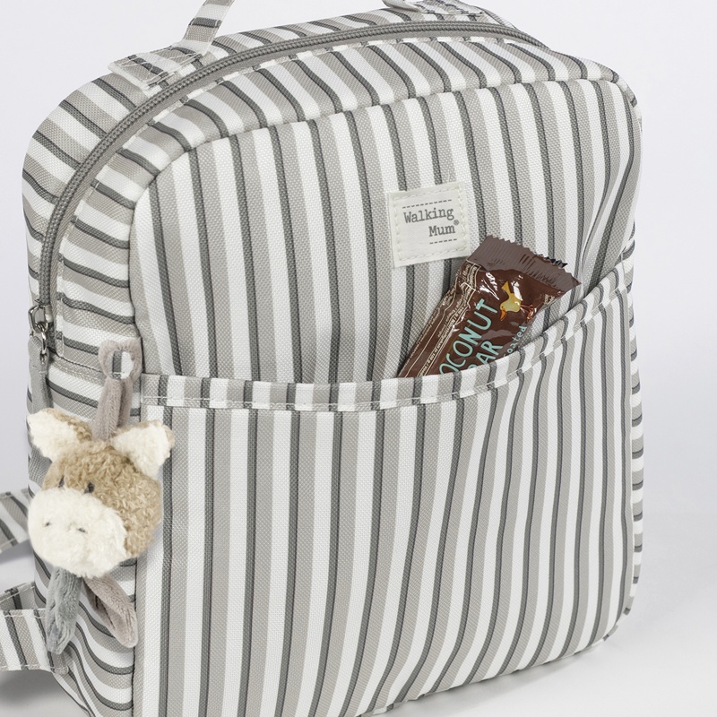 Mochila Infantil Botton Riscas da Walking Mum 6