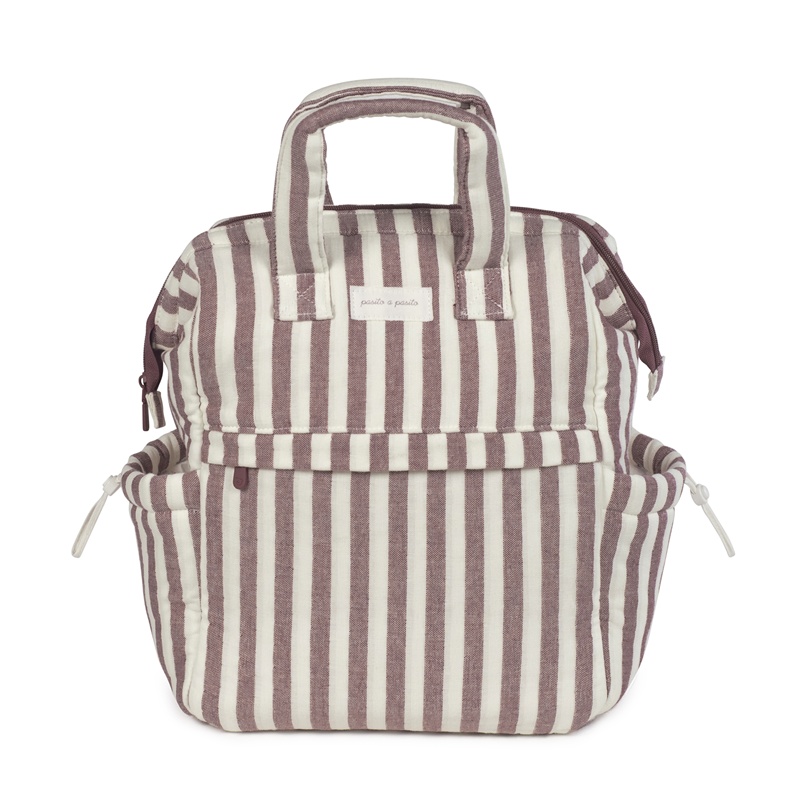 Mochila Cherry Riscas Bordeaux da Pasito a Pasito
