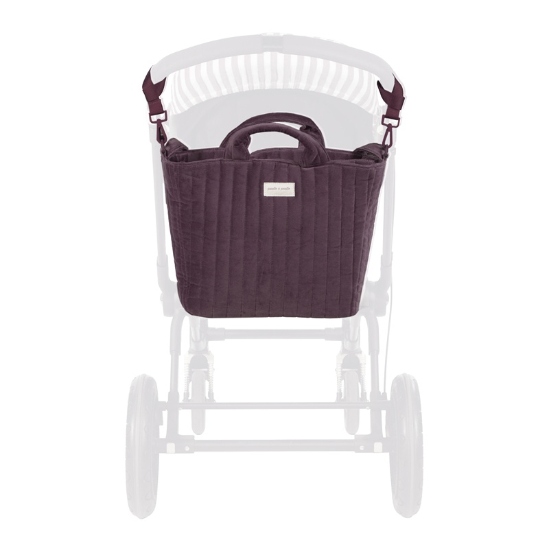 Saco de Rua Cherry Velvet Bordeaux da Pasito a Pasito 11