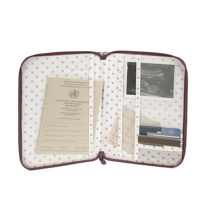 Porta Documentos Cherry Flores Bordeaux da Pasito a Pasito 3