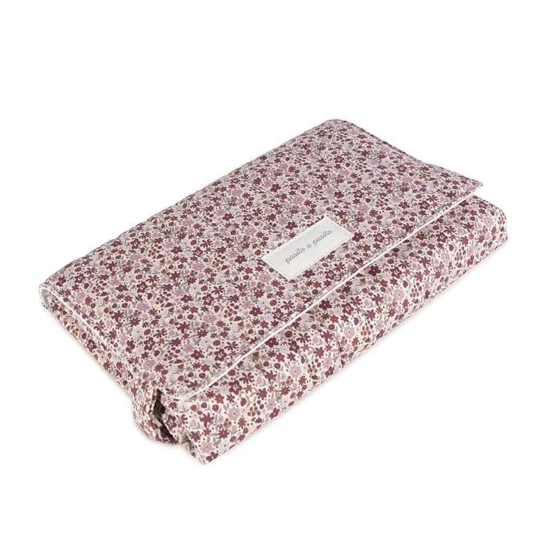 Muda Fraldas Cherry Flores Bordeaux da Pasito a Pasito 5 Muda Fraldas Cherry Flores Bordeaux da Pasito a Pasito 5