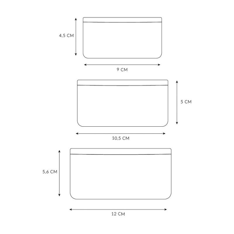 Conjunto de 3 caixas para alimentos Magical Forest da Tutete 3 Conjunto de 3 caixas para alimentos Magical Forest da Tutete 3