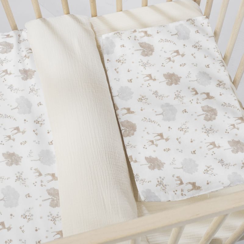 Conjunto de Cama de 120x60 Nara Bege da Pasito a Pasito