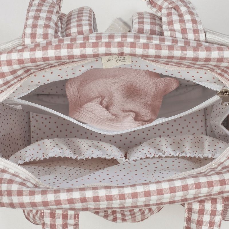 Mochila Praliné vichy Moka Da Walking Mum 12