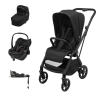 Carrnho Leona Pebble Slide Pro alcofa Sense Black e base Familyfix Slide Pro da Maxi Cosi 1