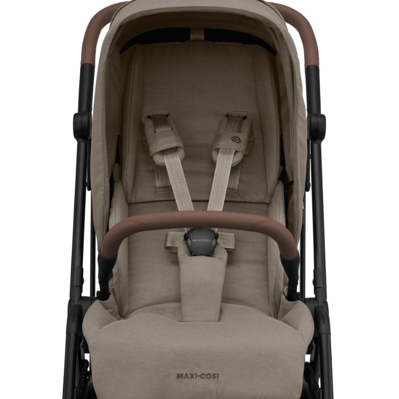 Carrinho Leona Pebble Slide Pro alcofa Sense truffle e base Familyfix Slide Pro da Maxi Cosi 3