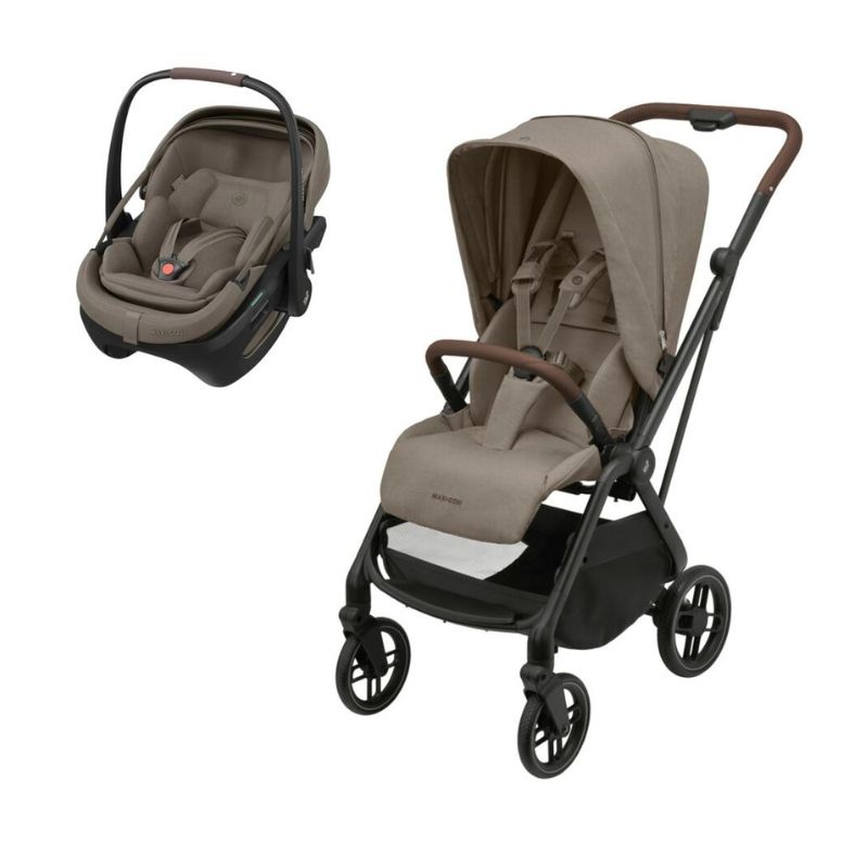 Carrinho Leona 2 e Base FamilyFix Slide Pro da Maxi Cosi